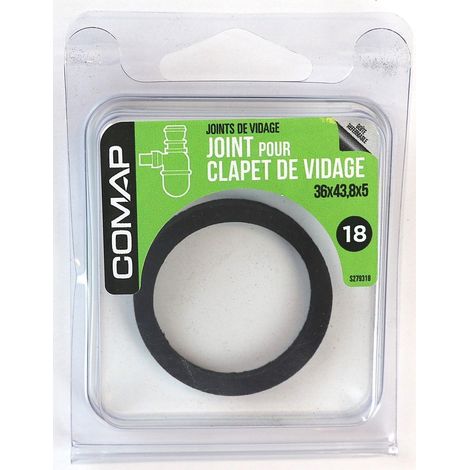 Comap – Joint d'étanchéité pour clapet de vidage 36x43,8x5 – Pour WC – 1 unité – S279318 (1/2)