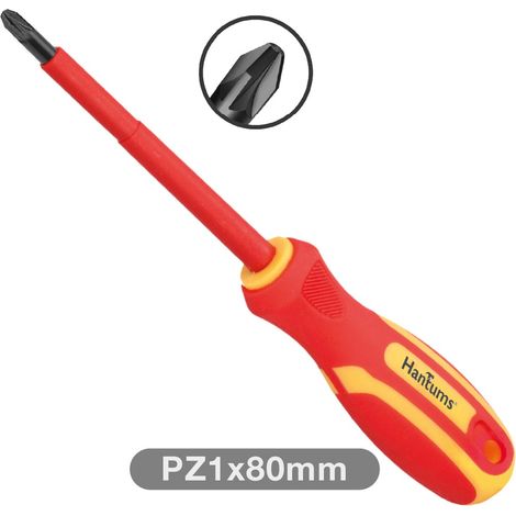 Destornillador Pozidriv aislado PZ1x80mm (1/3)