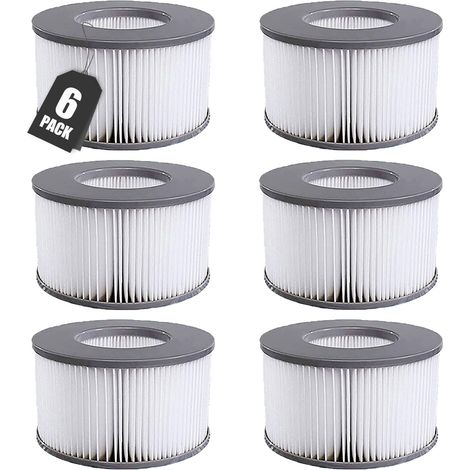 Filtre Spa Lite pour Mspa, 6 pcs Filtre pour Whirlpool MSpa à Partir de 2020, Filtre pour Mspa Lite, Cartouche de Filtre à Eau pour Piscines Gonflables, Bains à Remous et Spas (1/5)
