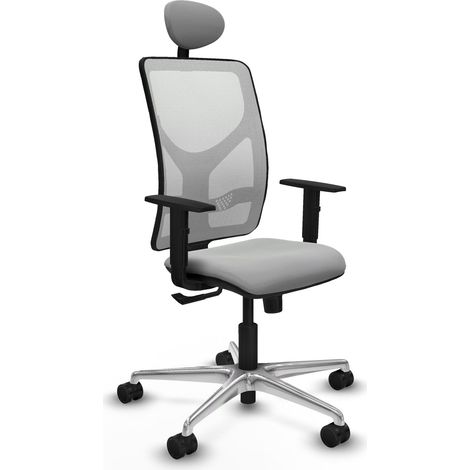 Chaise de bureau piqueras y crespo Motilla blanc maille simili cuir (1/2)