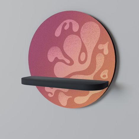 IRREGULAR PINK Rundes Regal Schwarz (1/5)