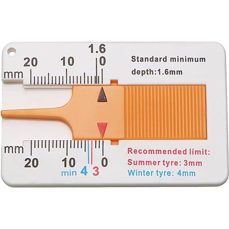 Jauge de profondeur pour bande de roulement de pneu, outil de mesure 0-20 mm (1/4)