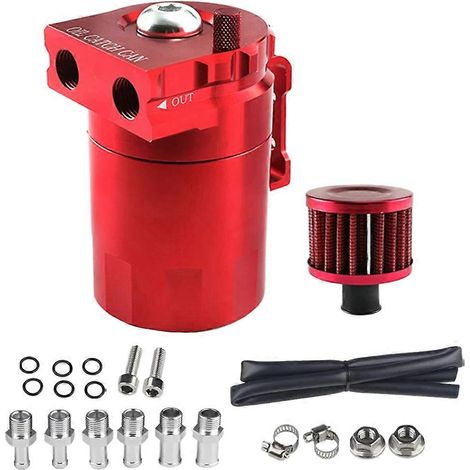 Compatible avec les voitures rouges, réservoir de carburant universel respirant de 300 ml, séparateur d'air moteur avec évent, séparateur huile-gaz moteur. (1/5)