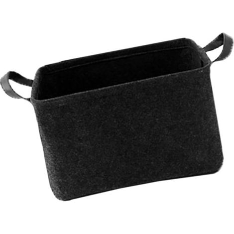 Cesta/caja de almacenamiento de fieltro,Con dos asas suaves,Ideal para guardar ropa,accesorios y juguetes infantiles,31 x 21,5 x 19 cm,negra (1/5)