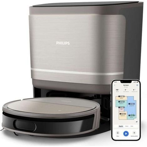 Philips HomeRun Serie 9000 Saugroboter Grau Leistungsstark