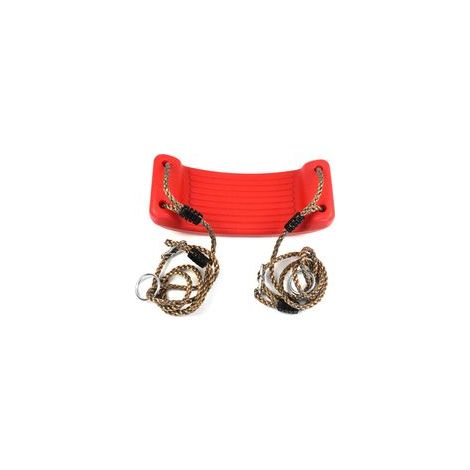 Balançoire d'extérieur pour enfants – Siège de balançoire d'intérieur – Balançoire en corde, siège de balançoire – Hauteur – Réglable – Antidérapant – Rouge