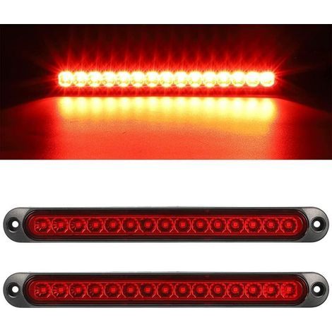 Set mit 2 12-24V 15 LED-Brems- und Rückleuchten für Anhänger, wasserdicht, als Rücklicht, Fahrlicht, für Geländewagen, Transporter, PKW, Wohnmobile, UTV, ATV, als Kennzeichenleuchte (1/4)