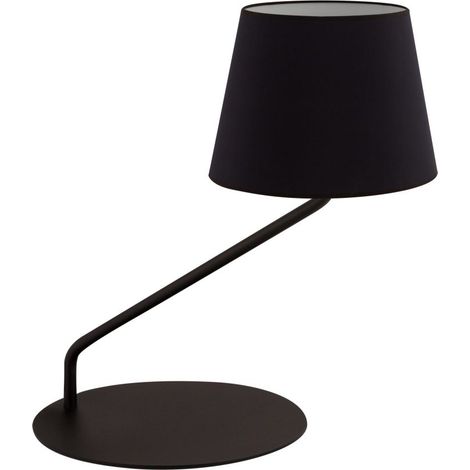 Lampe de chevet noire Lizbona abat-jour E27 15W Sigma