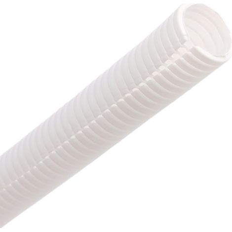 Gaine Annelée Fendue de 3 Mètres, Gaine Extérieure Flexible en Polypropylène des Cables (Blanc, 10 x 13 mm)