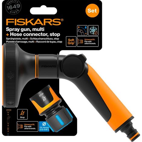 Fiskars Multifunktionaler Gartenschlauchpistole Orange 5 Positionen