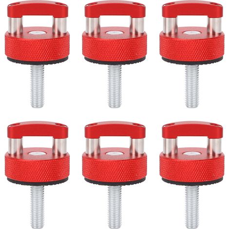 [Tornillos manuales] Tornillos de repuesto para Jeep JK/JL/JT (6 unidades) fabricados en aluminio y acero inoxidable con anilla en D para una rápida extracción del techo rígido. (1/5)