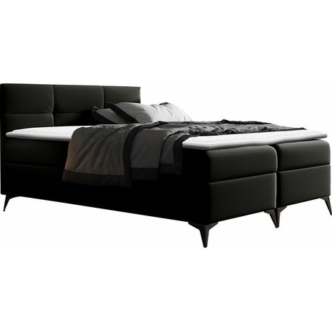 Lit boxspring Harena, Soft 011, Continental, Double, 180x200, Faux cuir, Disponible, 184x208x115cm (1/5)