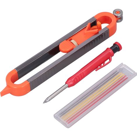 Lot 5 outils de traçage pour bois, gabarit de contour à copier, mesure d'angle et duplicata de bordure (1/5)