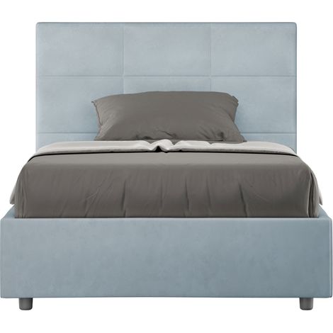 Letto 1 Piazza e Mezzo 120x190 cm Senza Rete Mika Azzurro (1/5)