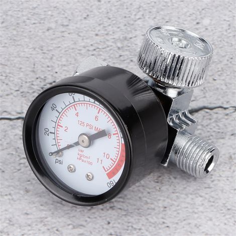 Régulateur d'air du pulvérisateur, manomètre, filtre, commande pneumatique, filetage BSP, 0-125 PSI (1/5)
