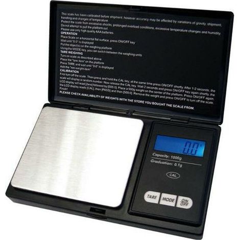 Balance de Précision, 500g/0.01g, Balance de Cuisine, Balance de Precision 0.01g, Balance de Poche avec écran LCD, Petite Balance de Bijoux, avec Fonction de Tare, Acier Inoxydable (500g) (1/4)