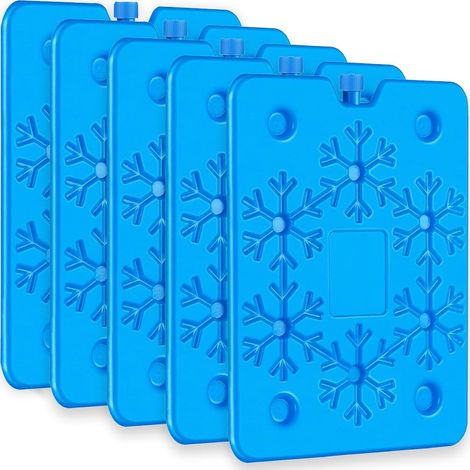 Lot de 3/5 Pain de Glace 800ml pour Glacière, Ultra-Plats 1,5cm & Anti-fuites – Éléments réfrigérants réutilisables pour Camping, Pique-Nique, pêche – Froid Longue durée, BPA Free (1/5)