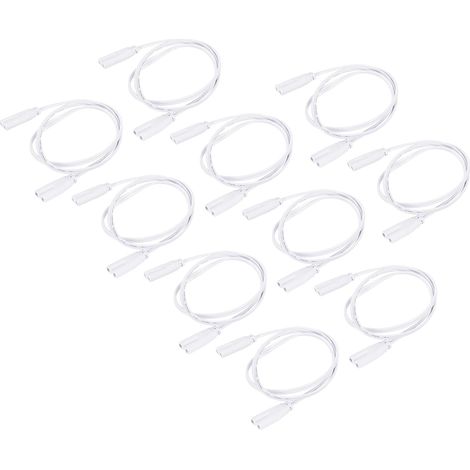 Lampe Connexion Fil pour T4 T5 T8 LED Tube, 60cm 2 Broche Double Terminal Lumiere Liaison Cordons Rallonge Câble Paquet de 10 (1/5)