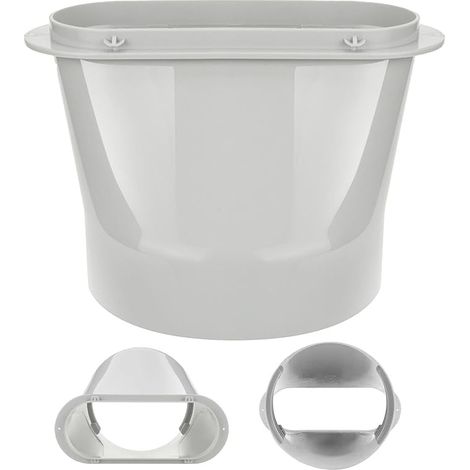 Raccord de tuyau de clim portable Raccord tube d'évacuation fenêtre plate Adaptateur de tuyau d'évacuation de clim Pour conduit de diamètre 130mm/150mm, pour fenêtre, maison, (1/5)