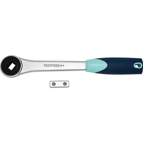 Llave de carraca D. 1/2 pulgada 30 dientes, 270mm con cuadrado encajable TECWERK (1/4)