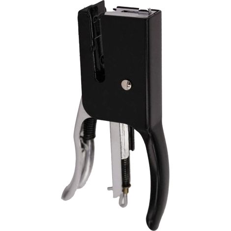 Agrafeuse manuelle noire tout métal, outil de fixation robuste, usage universel renforcé, modèle économique pour le Mexique (sans échantillon, simple procédure). (1/5)