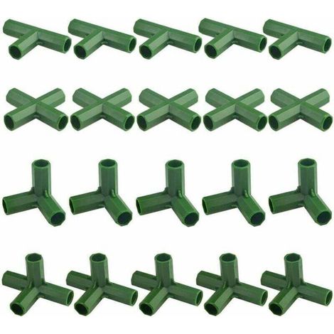 Lot de 20 connecteurs de cadre de jardinage résistants pour serre et plantes 11 mm,