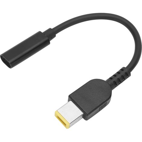 Adaptateur USB-C femelle vers CC pour Lenovo Power Line, port carré, câble mâle 11 x 5 mm, 17 cm (1/5)