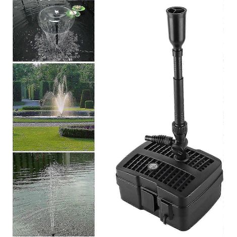 Pompe de bassin 4 en 1 avec filtre UV 5 W débit de 1000 l/h et câble d'alimentation de 10 m idéale pour fontaines et jardins. (1/5)
