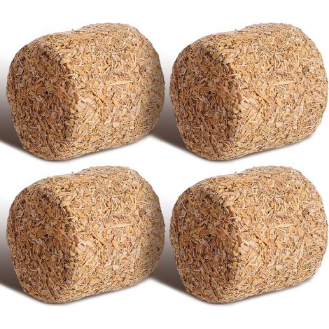 Lot de 8 mini boules de foin décoratives pour modélisme, diorama de ferme, jardin féerique et table d'Halloween, décoration de table rustique pour décoration d'intérieur (1/5)