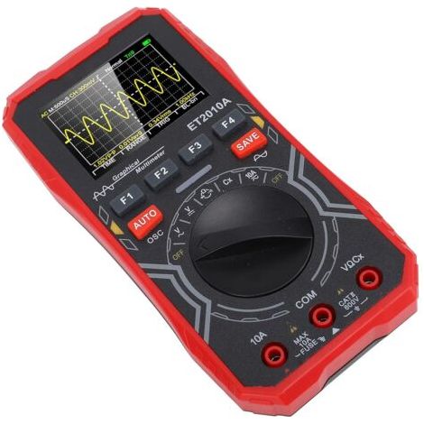 Oscilloscope Multimètre Portable, Bande Passante 1 MHz 2,5 Msps, 2 en 1, Veille Automatique, Affichage Couleur avec Stockage de Données, Outil de Test Portable Multifonctionnel (1/5)