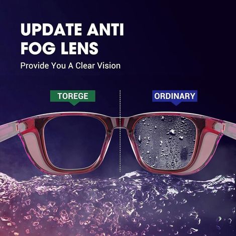 (17.5×6.5×7cm)Rose Lunettes de sécurité transparentes avec protections latérales, antibuée et anti-rayures avec poignées antidérapantes et protection UV complète - Lunettes de sécurité idéales (1/5)