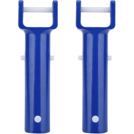 Set mit 2 V-förmigen Saugköpfen für Schwimmbecken, blauer Griff, kompatibles Poolreinigungszubehör, praktisches Reinigungswerkzeug für die Poolpflege zu Hause und im Hotel