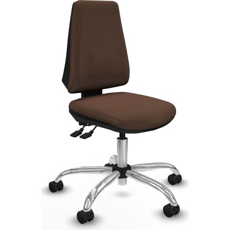 Elche AS bali marrón oscuro base cromada ruedas nailon 65mm