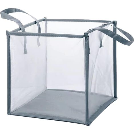 Foldable Laundry Basket, Laundry Baskets, Pop Up Folding Large Capacity Laundry Baskets with Handles, Toy Storage Bag, Storage Box, Laundry Storage, Gray (Small) (1/5)