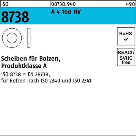 Rondelle ISO 8738 p.boulons 60 A 4 160 HV 1 pièce (1/2)