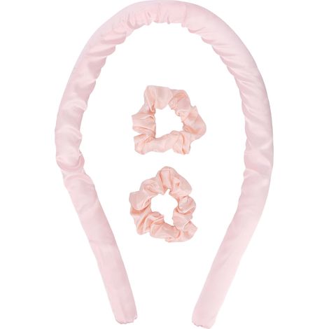 Serre-tête bigoudis sans chaleur, rouleaux à cheveux naturels DIY pour dormir, outil de coiffure bouclé rose (1/5)