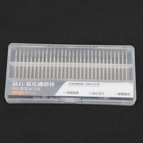 Lot de 30 fraises diamantées grain 150, 3 mm, pour meuleuse électrique, outils de gravure sur jade. (1/5)