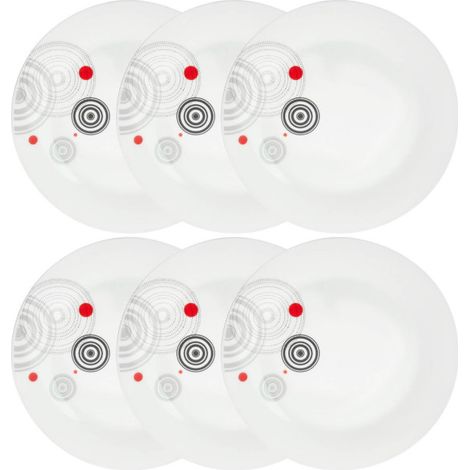 Lot de 6 Assiettes Plates "Instant" 27cm Blanc