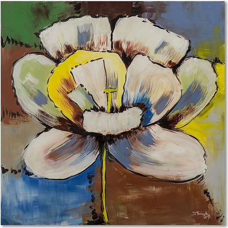 Tableau grande fleur - 30 x 30 cm (1/5)