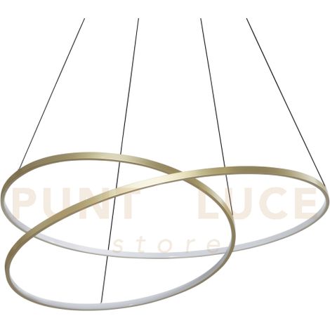OZ LAMPADARIO A SOSPENSIONE LED SMD 75 W On-Off 8700 lm 3000 K D.100CM OTTONE