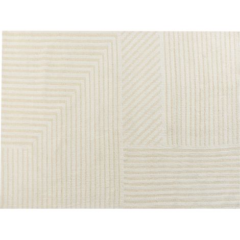 Alfombra de salón hecha de lana con estilo moderno beige 300 x 400 cm Abegum (1/5)
