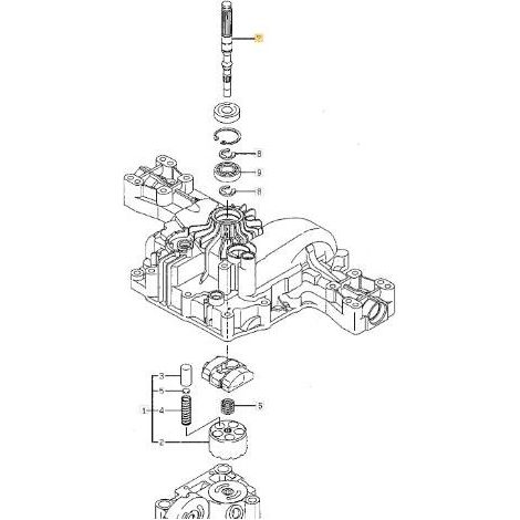 HYDR. PUMPENWELLE K46G ORIGINAL STIGA - 1139-1246-01