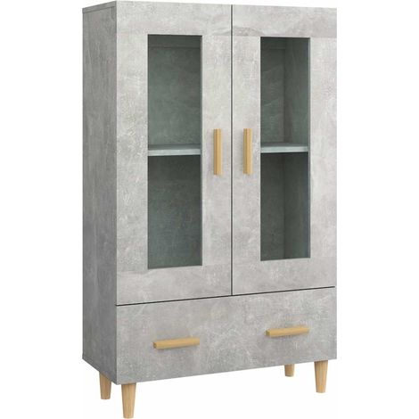 Maison Exclusive - Credenza Grigio Cemento 70x31x115 cm in Legno Multistrato (1/5)