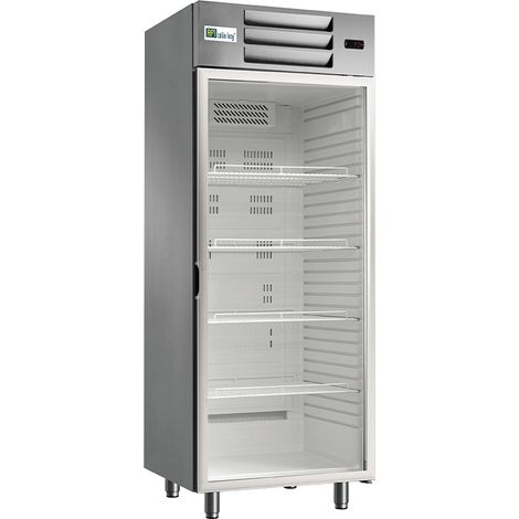Armoire positive porte vitrée - gn 2/1 - finition inox - AFI COLLIN-LUCY