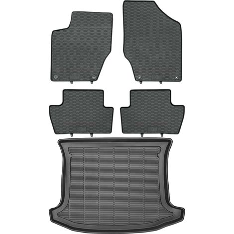 Ensemble de tapis de sol en caoutchouc pour Peugeot 308 I Break (2007-2013) + tapis de coffre (1/5)