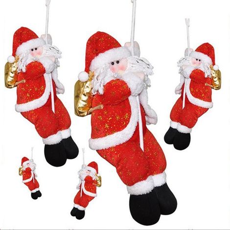5 corde da arrampicata di Babbo Natale per Natale - Decorazione per scenari - Babbo Natale che si arrampica sulla corda - Ornamento natalizio - Decorazioni di Babbo Natale - 22 cm (1/5)