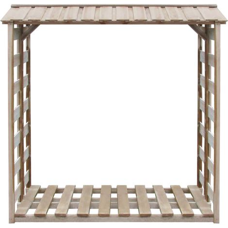 vidaXL Caseta para leña madera de pino impregnada 150x90x176 cm (1/2)