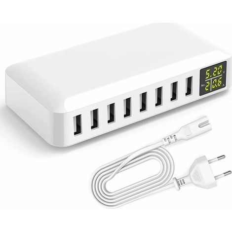 Charg Multi USB 8-Ports Universel Multiprise USB Sect Charge Rapide Prise USB Multiple Lefou (1/5)