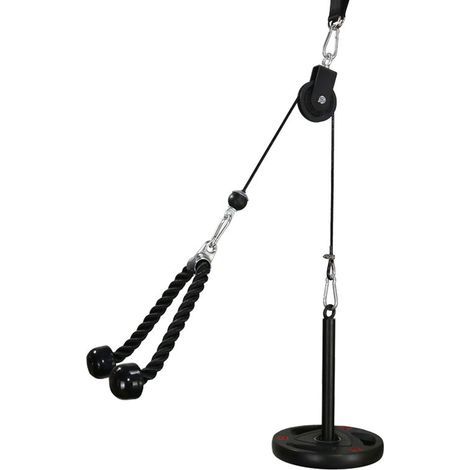 Cable Poulie Musculation Tirage LAT Pulldown Machine Systeme Kit Corde Poulie Haute Triceps Entraînement en Force des Bras (1/5)
