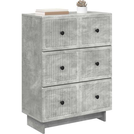 Maison Exclusive - Mobile con Cassetti Grigio Cemento 66 x 34,5 x 90 cm
